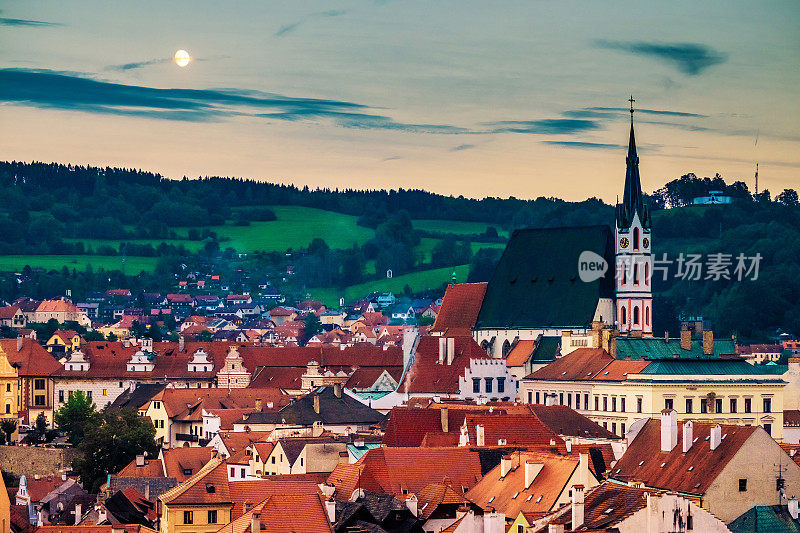 Cityscape of medieval town in Czech Republic